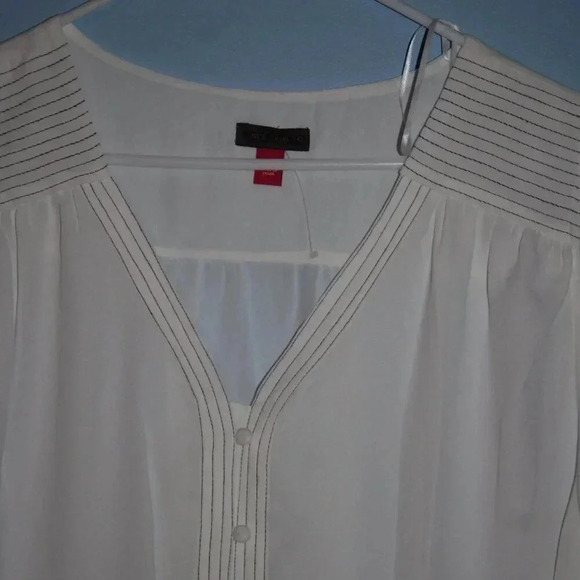 Vince Camuto Sleeveless White Button Up Front Top 2X NWOT - Picture 4 of 16